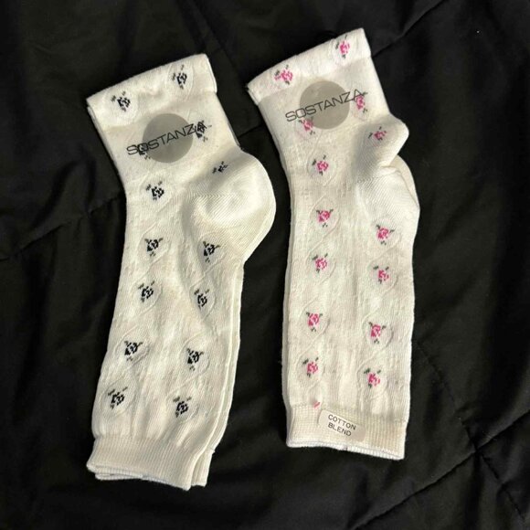 Women's Vintage Sostanza Cotton Blend Crew Socks - Picture 1 of 4